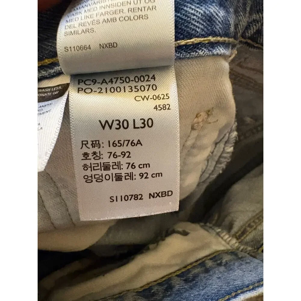 Levi's 578 Regular Fit Light Wash Denim Jeans Size 30x30 Blue